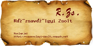 Rózsavölgyi Zsolt névjegykártya