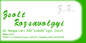 zsolt rozsavolgyi business card